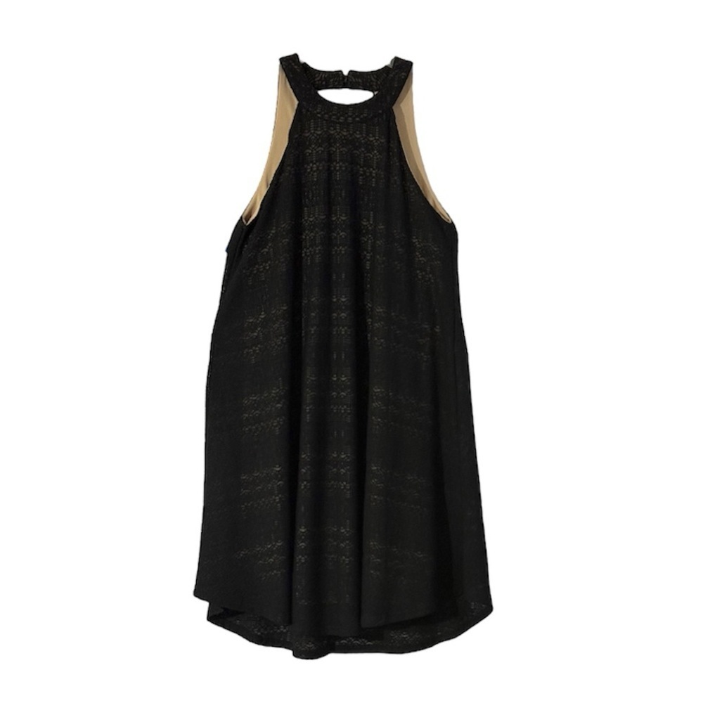 Francesca’s Dress Alya Lace Halter Sleeveless Lined Keyhole Back Size Small NEW‎